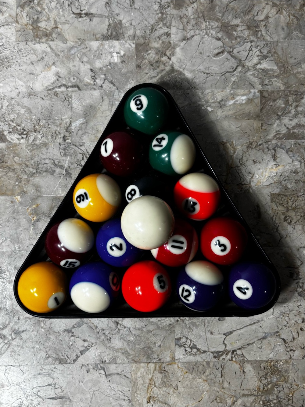 16 Miniature Mini 1" Pool Billiard Balls Heavy Complete Set W/Cue Ball